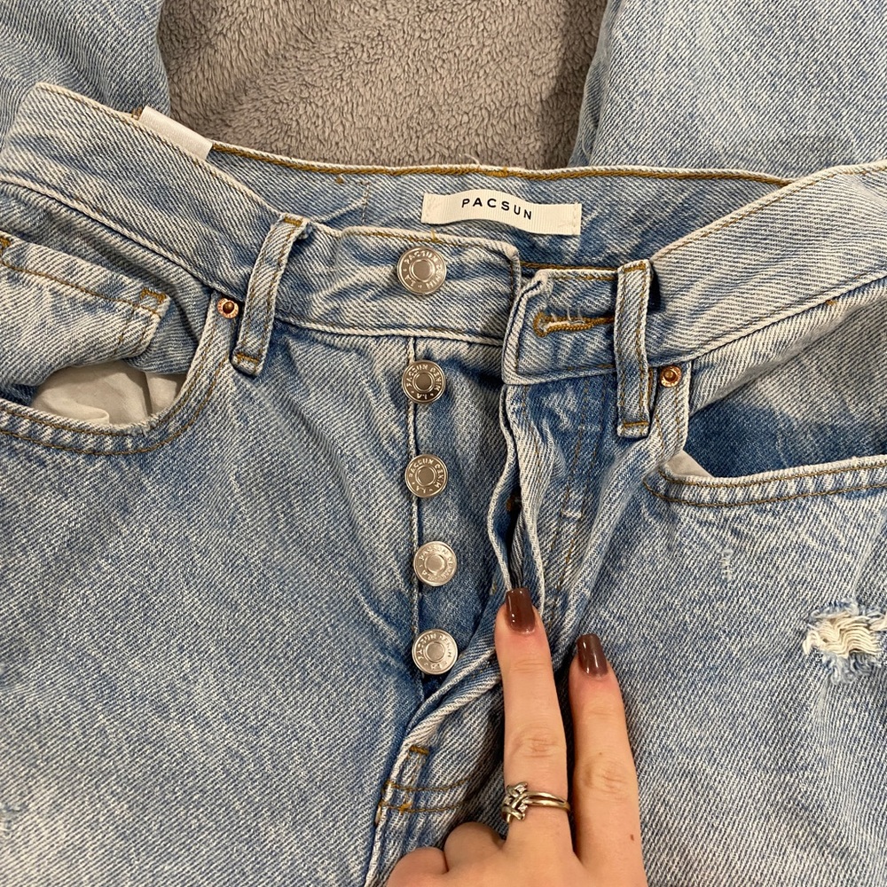 PacSun ecolight Distressed Dad Jeans